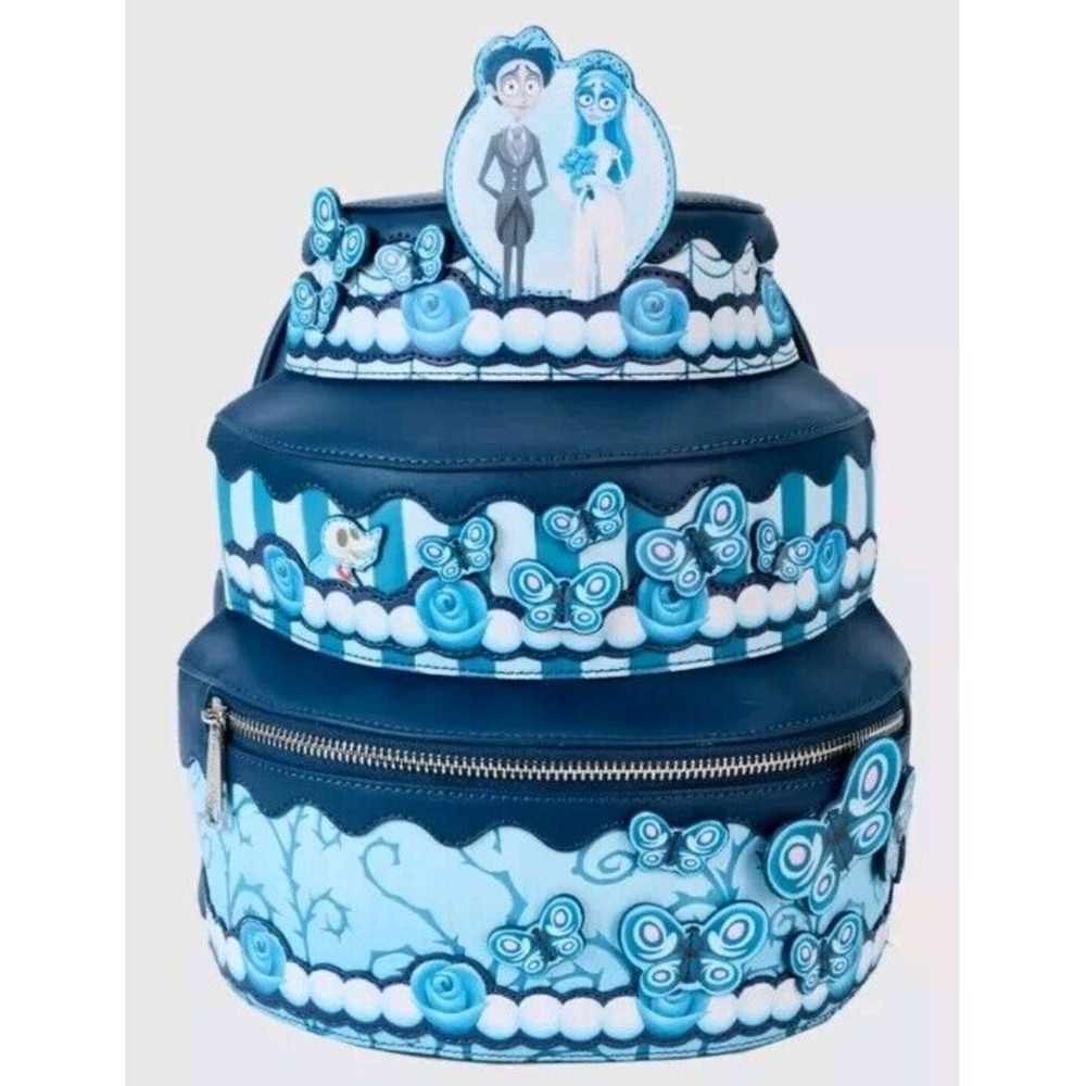 Loungefly Tim Burton's Corpse Bride Wedding Cake Figural Butterflies Backpack